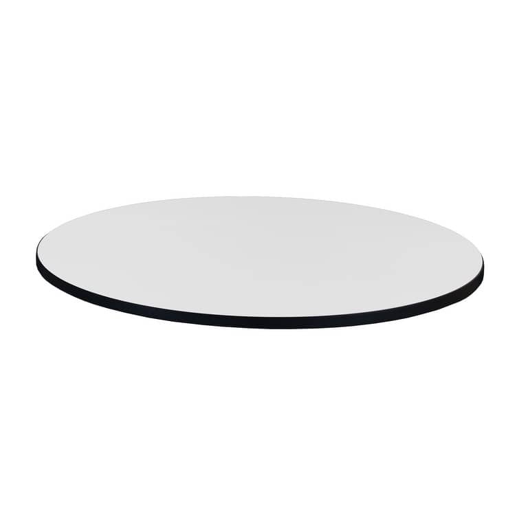 36" Round Laminate Table Top Ash Grey/White On Sale Bed Bath